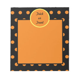 Anteckningsblocket bus eller godis (Svart och Oran Anteckningsblock