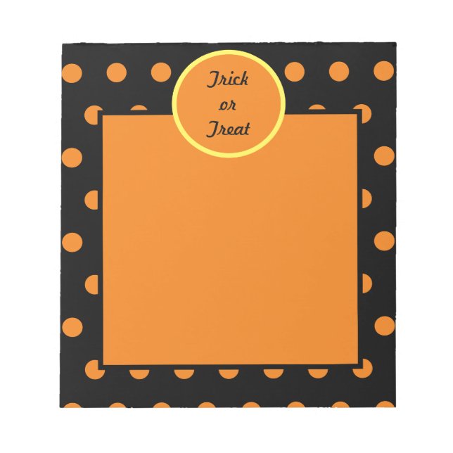 Anteckningsblocket bus eller godis (Svart och Oran Anteckningsblock (Framsida)