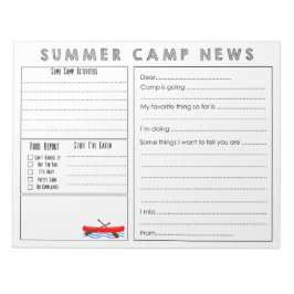 Anteckningsblocket Canoe Summer Camp News Anteckningsblock