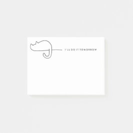 Anteckningsblocket Cat Loaf Sketch Procrastinator Post-it Block