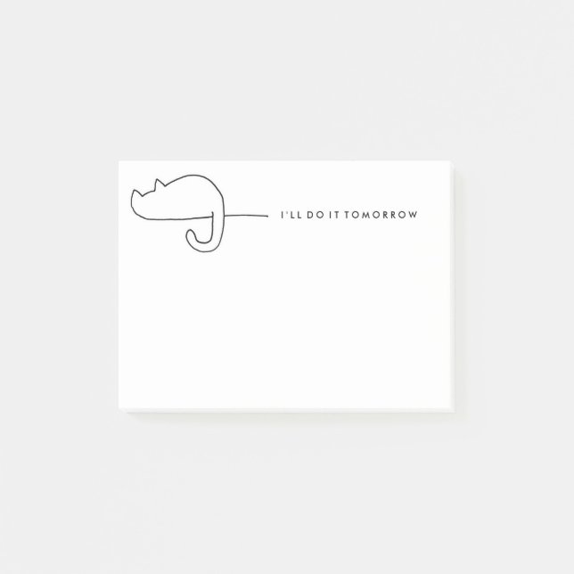 Anteckningsblocket Cat Loaf Sketch Procrastinator Post-it Block (Framsida)