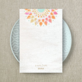 Anteckningsblocket Chakra Lotus Flower Mandala Blo Post-it Block