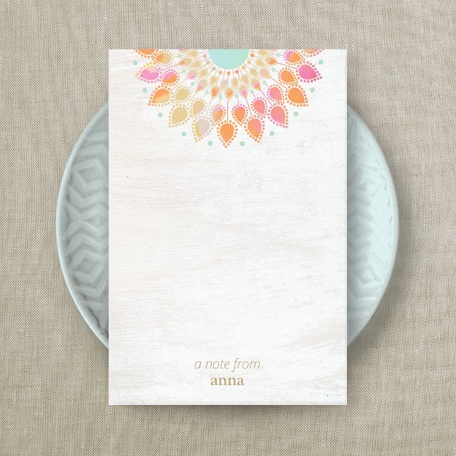 Anteckningsblocket Chakra Lotus Flower Mandala Blo Post-it Block (Skapare uppladdad)