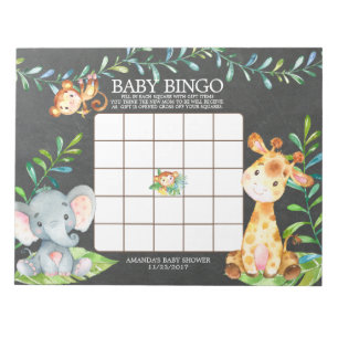 Anteckningsblocket Chalkboard Jungle Baby Shower B Anteckningsblock