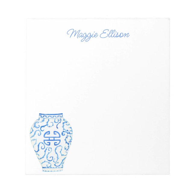 Anteckningsblocket Chinoiserie Watercolor Ginger B Anteckningsblock (Framsida)