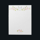 Anteckningsblocket Chrysanthemum Garden Cat XL Anteckningsblock<br><div class="desc">En enkel linje teckning av en söt och arrogant liten katt bland krrysantemumen i någons trädgård. Illustration från Katherine Elliott www.rivegauchecraft.com</div>