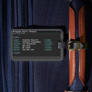 Anteckningsblocket Coder Format Datorprogrammerare Bagagebricka