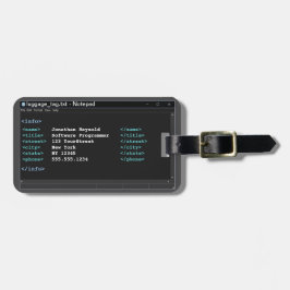 Anteckningsblocket Coder Format Datorprogrammerare Bagagebricka