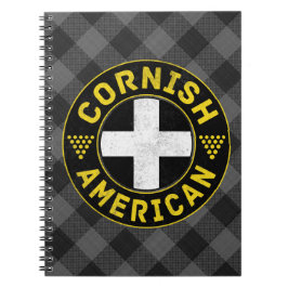 Anteckningsblocket Cornish American Flagga Anteckningsbok Med Spiral