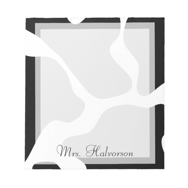 Anteckningsblocket Cow Print Black and White Teach Anteckningsblock (Framsida)