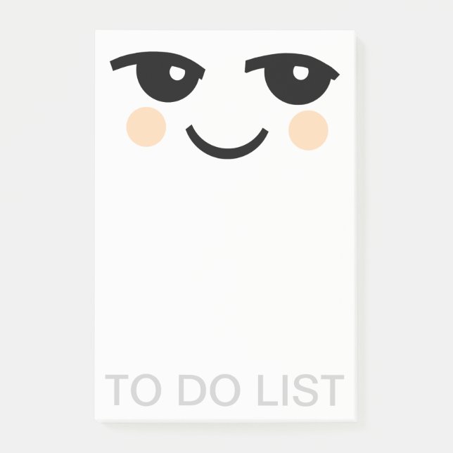 Anteckningsblocket CUTE ANSIKTE POST-IT NOTES Block (Framsida)