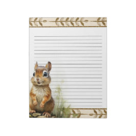 Anteckningsblocket "Cute Chipmunk Woodland Animals Anteckningsblock