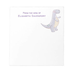 Anteckningsblocket Cute Grått Tyrannosaurus Rex Di Anteckningsblock
