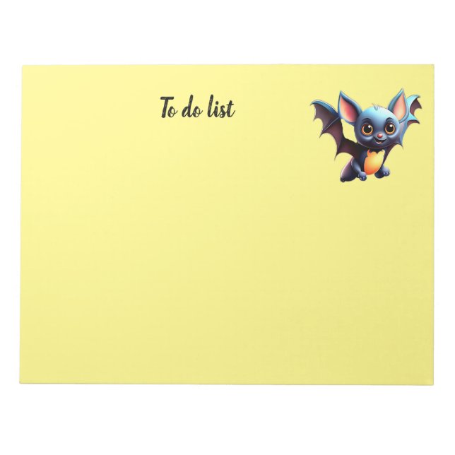 Anteckningsblocket Cute Halloween Fladdermus Anteckningsblock (Framsida)