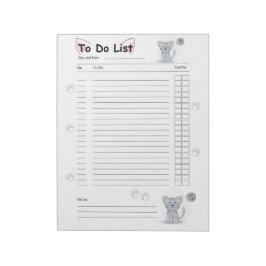 Anteckningsblocket Cute Kattunge to Do List Led Anteckningsblock