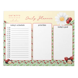 Anteckningsblocket Cute LadyBugs Kids Daily Planne Anteckningsblock