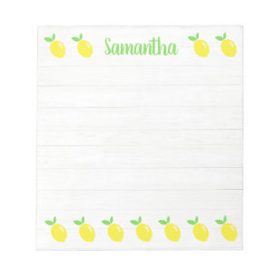 Anteckningsblocket Cute Script Namn Lemons Anteckningsblock
