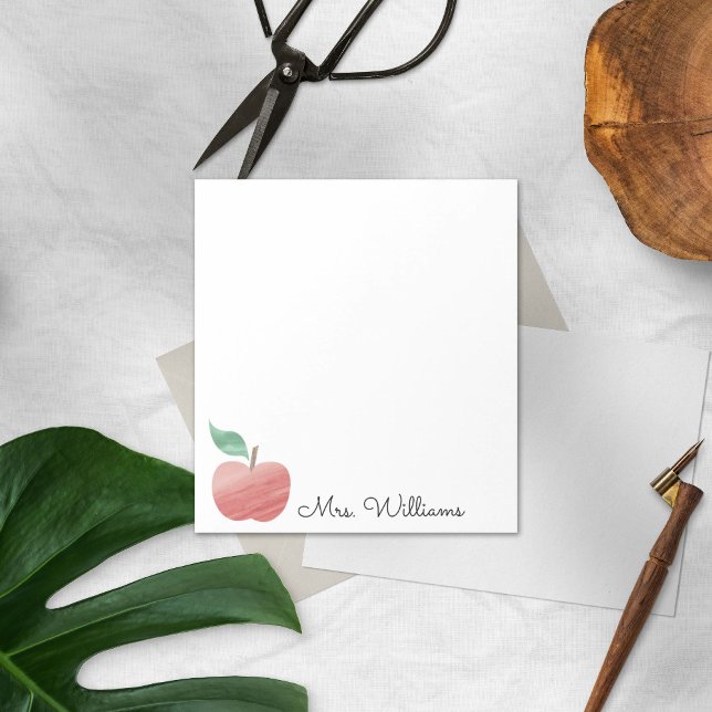 Anteckningsblocket Cute Watercolor Apple Teacher Anteckningsblock (Skapare uppladdad)