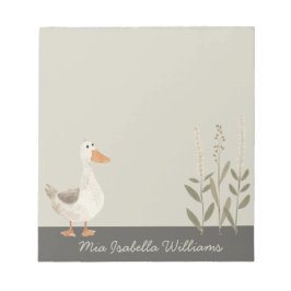Anteckningsblocket Cute Watercolor Goose, Anpassad Anteckningsblock