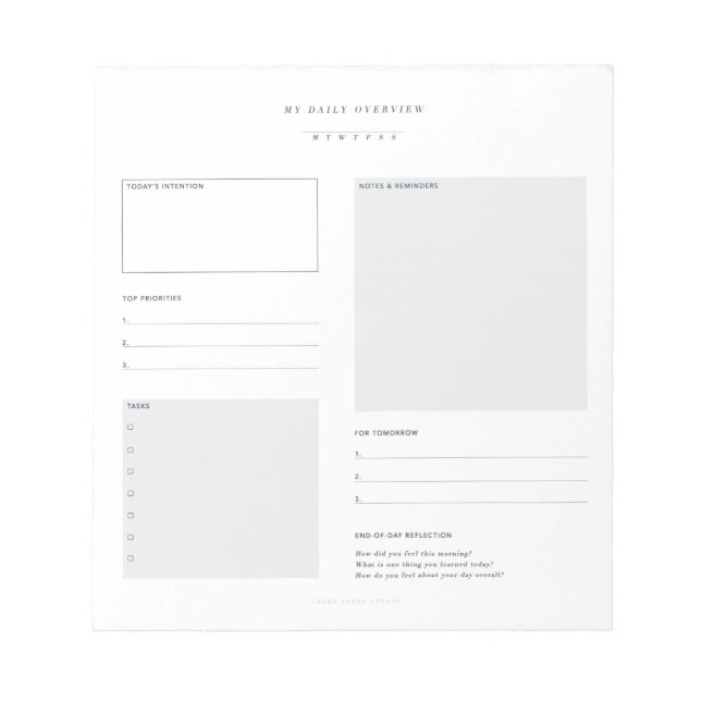 ANTECKNINGSBLOCKET DAILY PLANNER ANTECKNINGSBLOCK (Framsida)