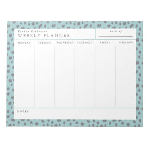 Anteckningsblocket Dalmatien Turcos Weekly Planner Anteckningsblock