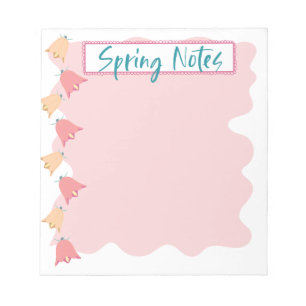 Anteckningsblocket Doodle Bell Flowers Vår Notes Anteckningsblock
