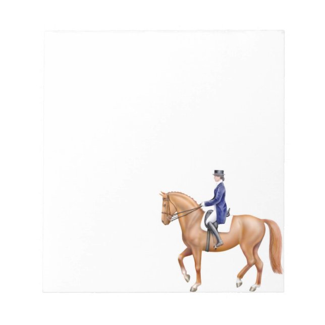 Anteckningsblocket Dressage Horse Equestrian Anteckningsblock (Framsida)