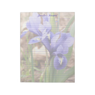 Anteckningsblocket Dwarf Iris Blommigt Lined Anteckningsblock