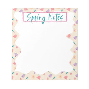 Anteckningsblocket elegant Blommönster Vår Notes Anteckningsblock