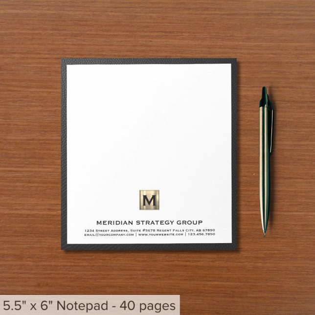 Anteckningsblocket elegant Monogram konsultation Anteckningsblock (Skapare uppladdad)