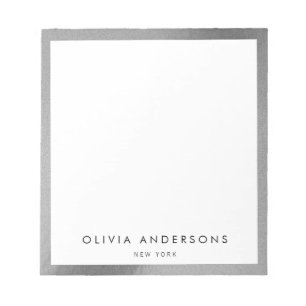 Anteckningsblocket elegant Silver Anteckningsblock