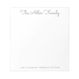 Anteckningsblocket Enkel Grått-familj Anteckningsblock