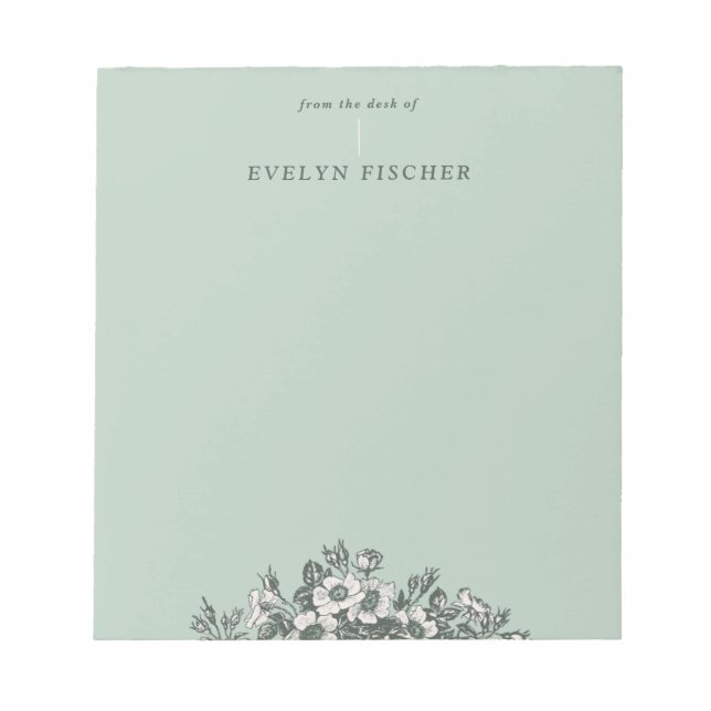 Anteckningsblocket Etched Blommigt Illustration -  Anteckningsblock (Framsida)