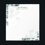 Anteckningsblocket Eucalyptus Watercolor Personlig Anteckningsblock<br><div class="desc">Elegant och enkel eucalyptus vattenfärgsdesign.</div>