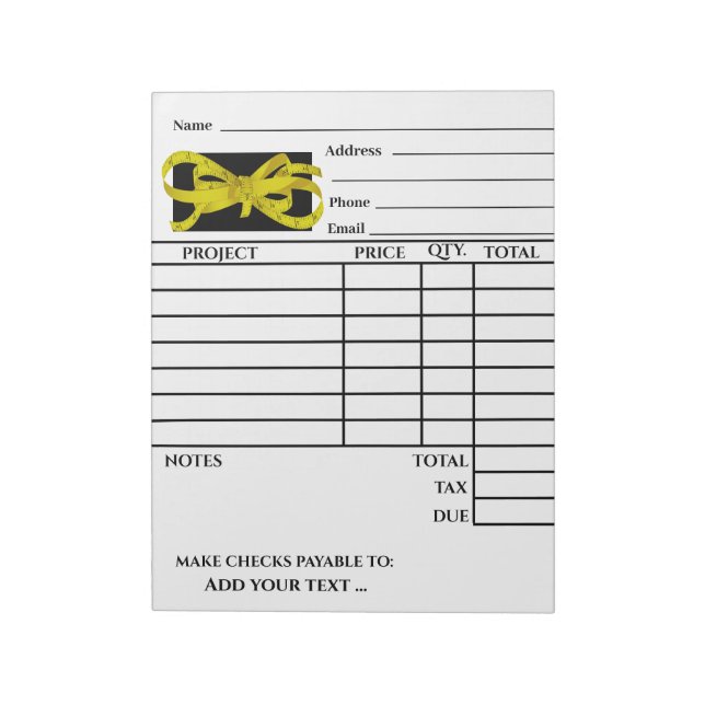 Anteckningsblocket Faktura Anteckningsblock (Roterad)