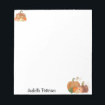 Anteckningsblocket Fall Pumpkins för Personligen A Anteckningsblock<br><div class="desc">Stationär i anpassade namn anteckningsblock med målade fallpumpor med faux glitter.</div>
