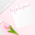 Anteckningsblocket Färg - Namn Personlig för skrip Anteckningsblock<br><div class="desc">PreppyPrint.com - Lägg till personligens beröring i det här anteckningsblocket. Klicka på "anpassa" och "anpassa" för att ändra teckensnittet färg och storlekt för att justera för högerna och leta efter ditt namn. Överför den här designen även till de produkter du vill ha! Besök min designerbutik, PreppyPrint.com, för att få information...</div>
