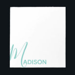 Anteckningsblocket Färg Script & Block Namn Person<br><div class="desc">PreppyPrint.com - Lägg till personligens beröring i det här anteckningsblocket. Klicka på "anpassa" och "anpassa" för att ändra teckensnittet färg och storlekt för att justera för högerna och leta efter ditt namn. Överför den här designen även till de produkter du vill ha! Besök min designerbutik, PreppyPrint.com, för att få information...</div>