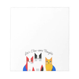 Anteckningsblocket Färga moderna katter för Djuräl Anteckningsblock