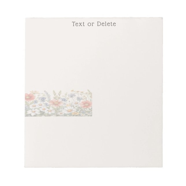 Anteckningsblocket Färgämnen för vilda blommor Anteckningsblock (Framsida)