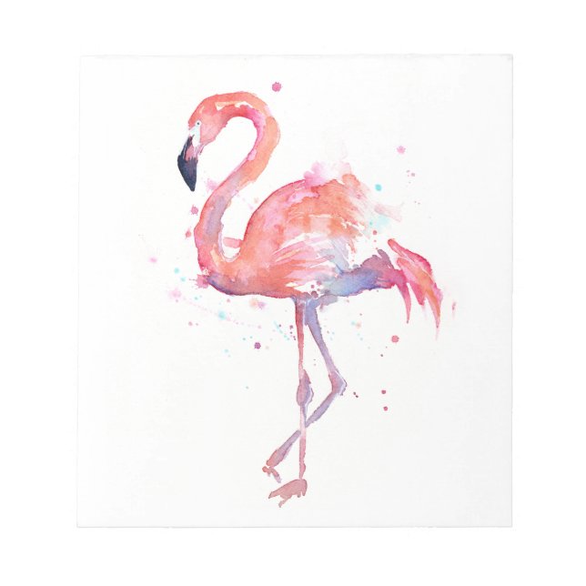 Anteckningsblocket Flamingo Watercolor Anteckningsblock (Framsida)