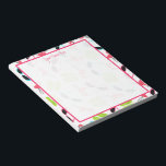 Anteckningsblocket Flamingos Flinflip flops & Sung Anteckningsblock<br><div class="desc">Ett anteckningsblock med en mönster av rosa flamingos,  grönt flinflip flops och rosa och blå solglasögon.</div>