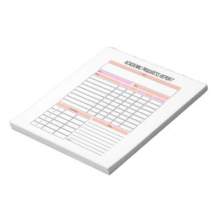 Anteckningsblocket för Academic Progress Report Pl Anteckningsblock