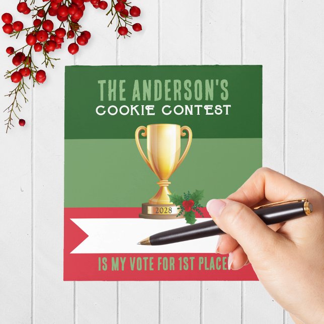 Anteckningsblocket  för omröstning i Tävling, Brig Anteckningsblock (Holiday Contest Voting Notepad Pack of 40 for Christmas Cookie, Ugly Sweater and Baking Competitions)