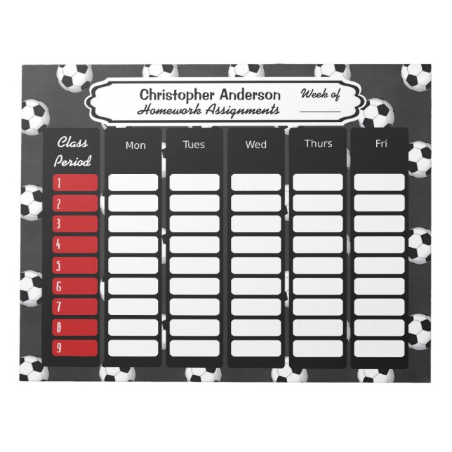 Anteckningsblocket för tilldelning av hemläxor för anteckningsblock (Framsida)