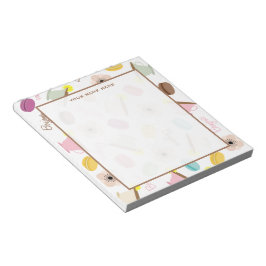 Anteckningsblocket fransk Macarons Anemones & Teko Anteckningsblock