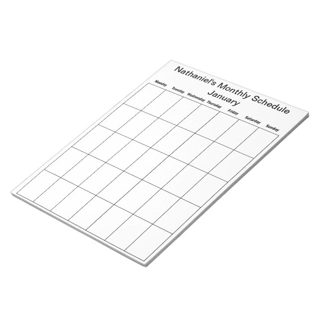 Anteckningsblocket Fyll i kalenderschema Anteckningsblock (Vinklad)