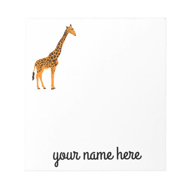 Anteckningsblocket Giraffe Personlig Stationery Anteckningsblock (Framsida)