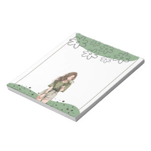 Anteckningsblocket grönt Simple Cute Anime Boho Anteckningsblock