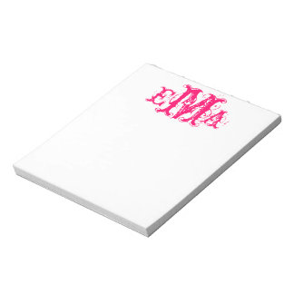 Anteckningsblocket Grunge Chic Personlig Monogram Anteckningsblock